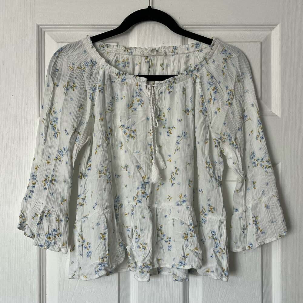 Hippie Rose Tie-Neck Top - Size L